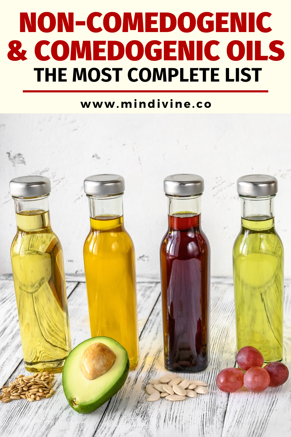 The best list of comedogenics and non-comedogenic oils.