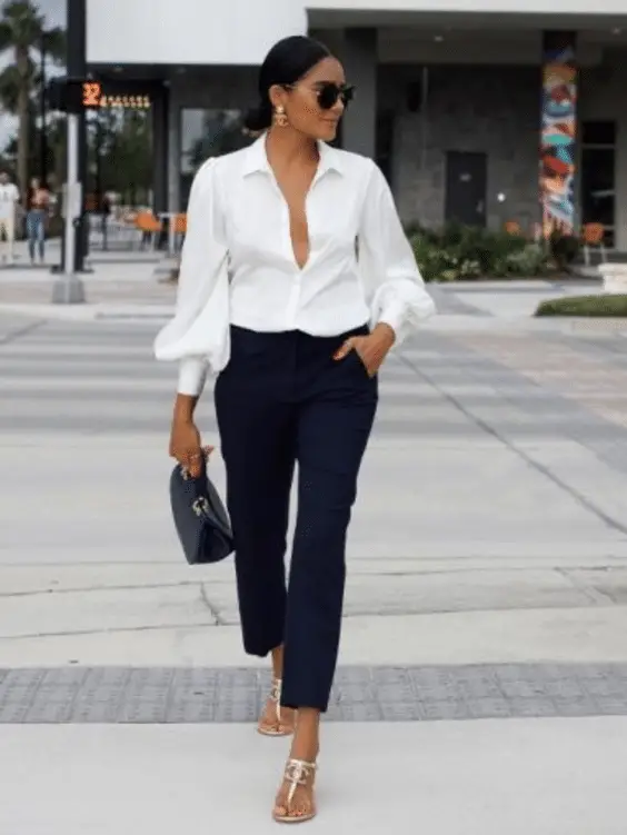 White shirt to be a stylish woman