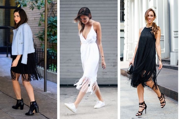 Ankle boots, sneakers and sandals to wear with fringe dress.