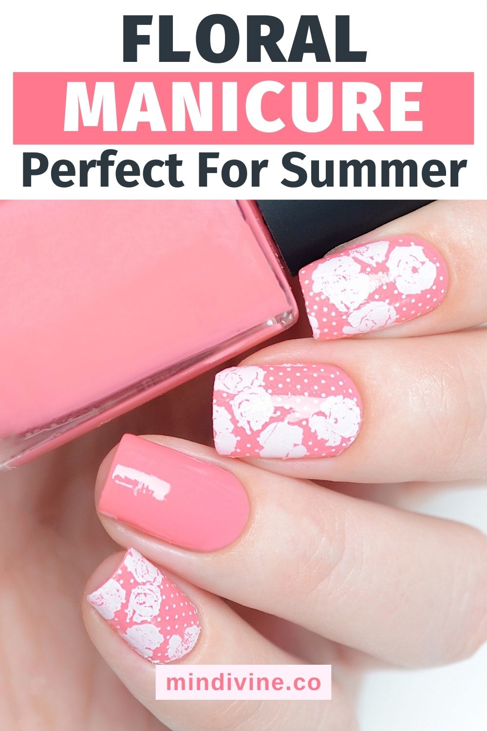 gorgeous summer nails floral manicure ideas P 1