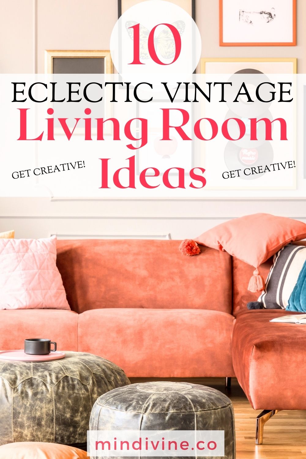 Eclectic vintage living room