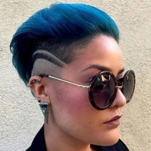 Colorful Mohawk Hairstyle.