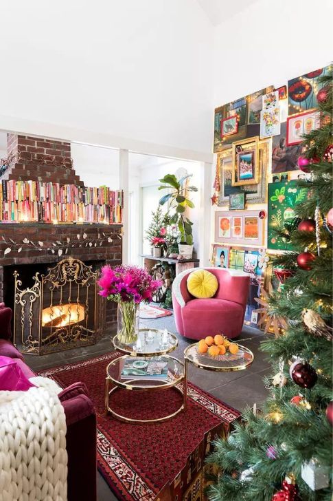 Christmas Living Room for Maximalists.