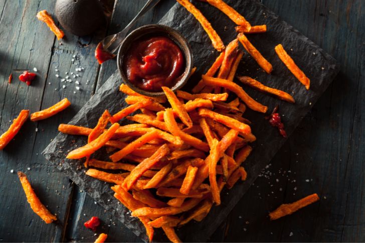 Irresistible sweet potato fries.