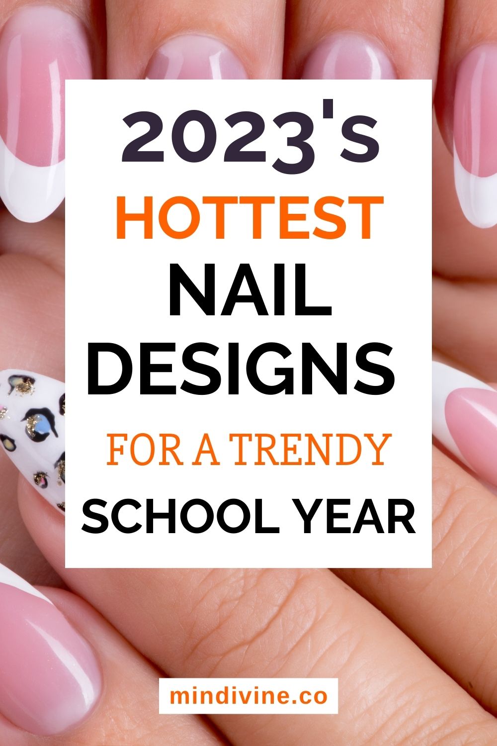 Women's nails with cool designs.