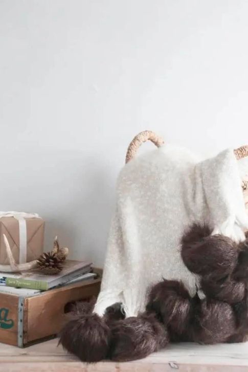 DIY Fur Holiday Throw.