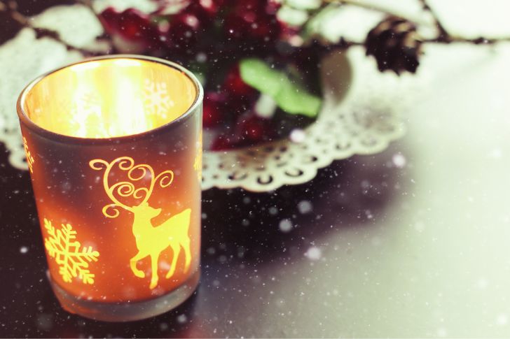 Elegant Frosted Glass Candle Holders Perfect Winter Decor.