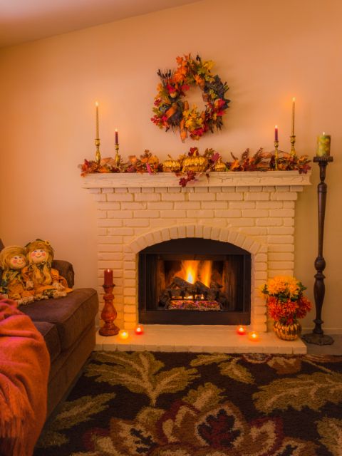 Cozy Up by a Festive Fireplace