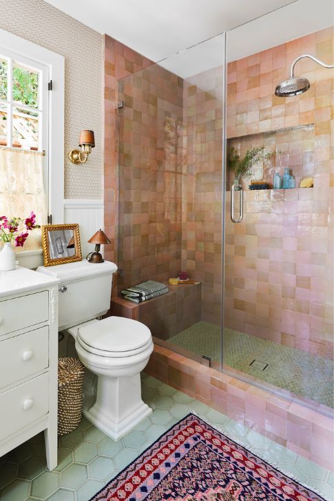 Shades of Rose Walk-In Shower.