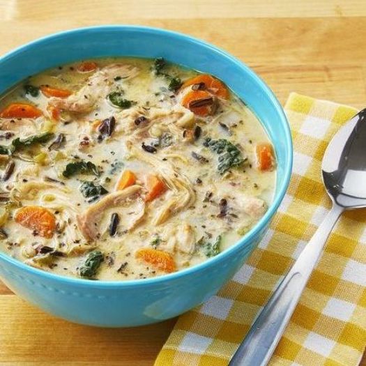 Creamy Chicken and Wild Rice Soup.