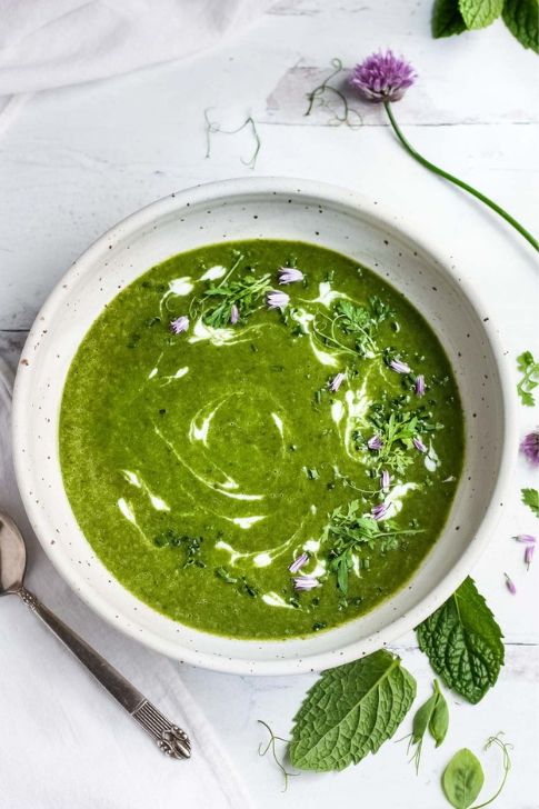 Creamy Spinach Mint Soup