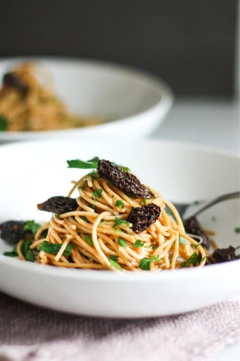 Brown Butter Miso Pasta With Mushrooms