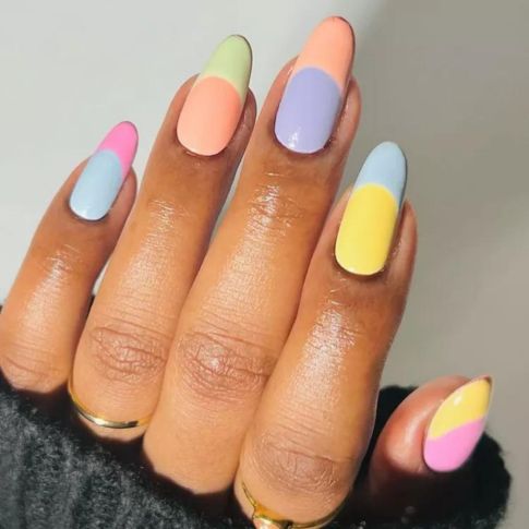 French Nails in Mix-and-Match Style