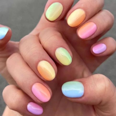 Ombré Nails in Pastel Shades