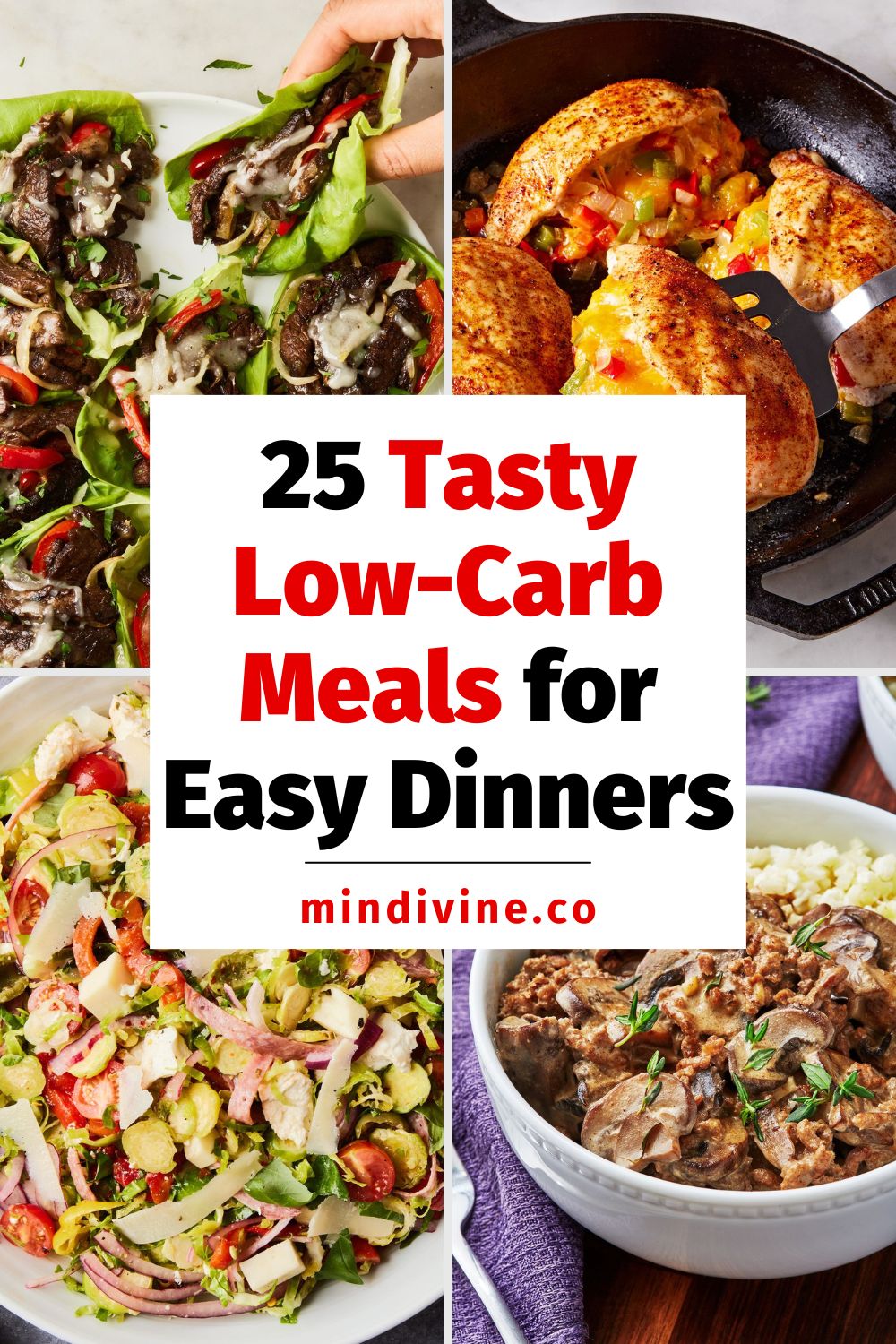 4 delicious low-carbohydrate meals