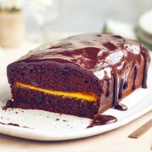 Marzipan Chocolate Loaf Cake