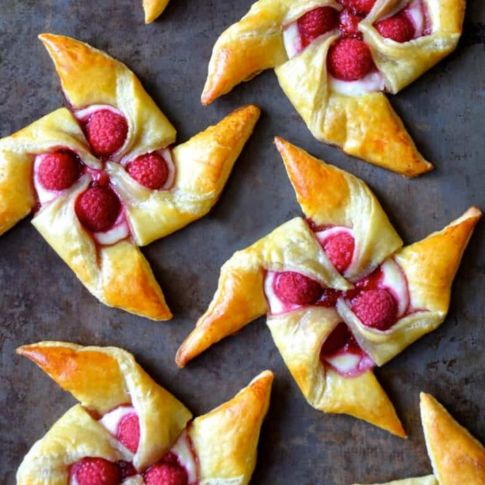 Raspberry Cream Cheese Pinwheel Pastries