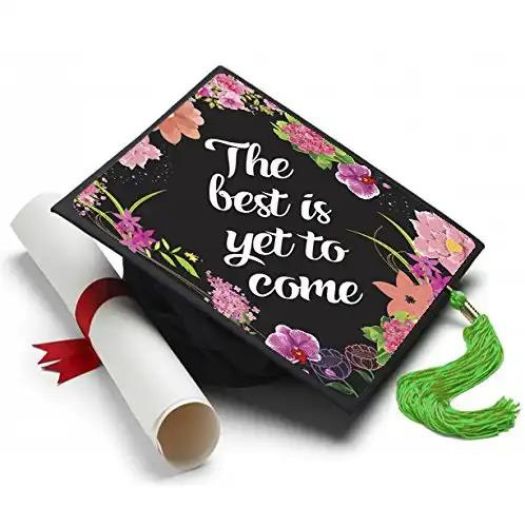 Cute And Flowery Graduation Cap