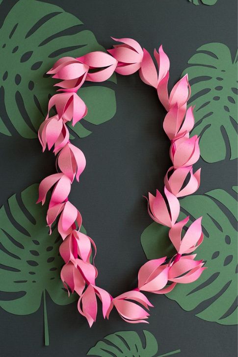 Paper Flower Necklaces
