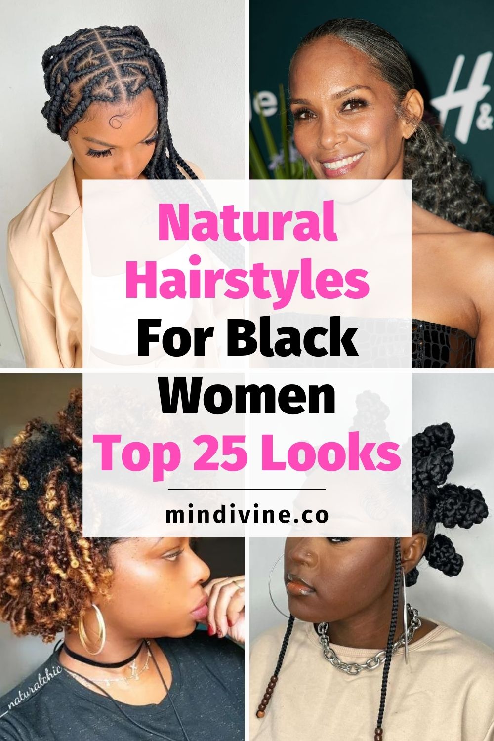 4 natural hairstyles for black women