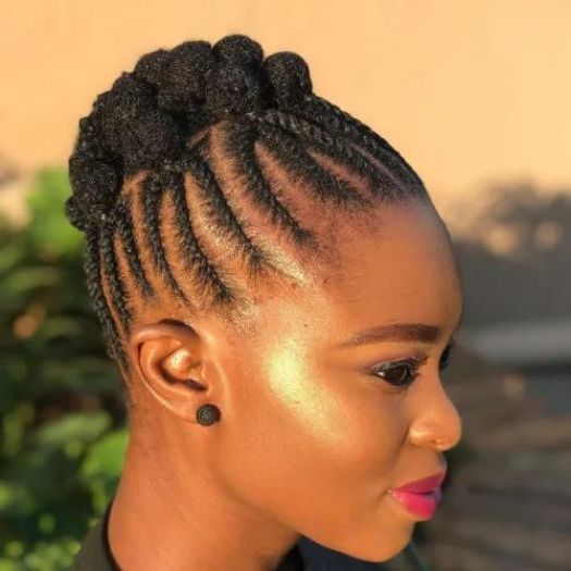 Updo with Flat Twists