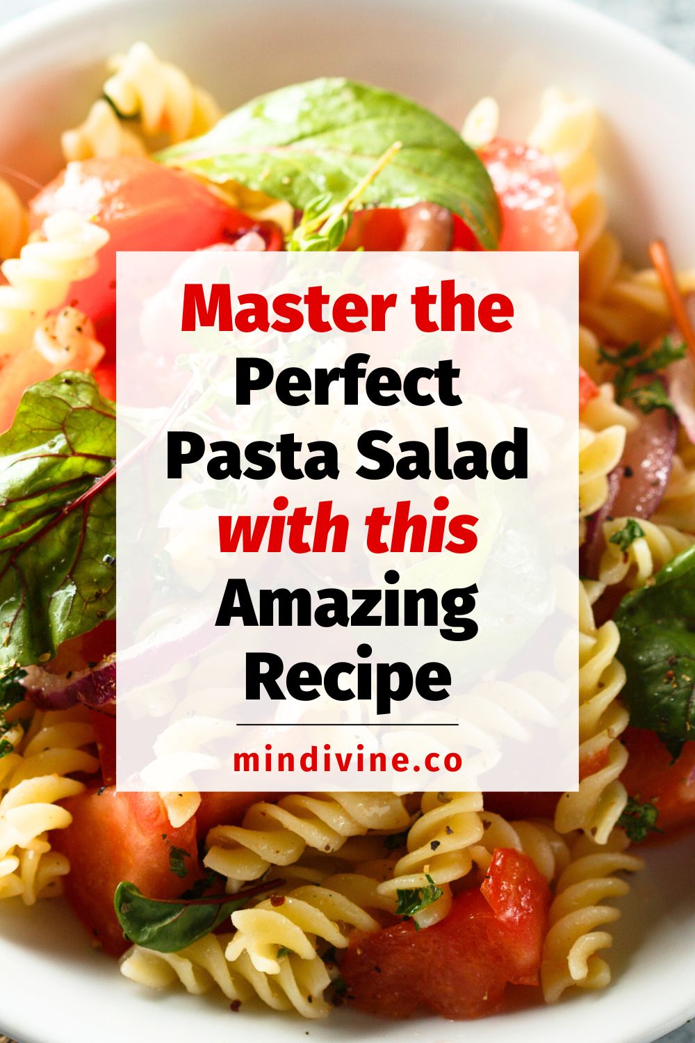 Perfect pasta salad with vegetables and other ingredients